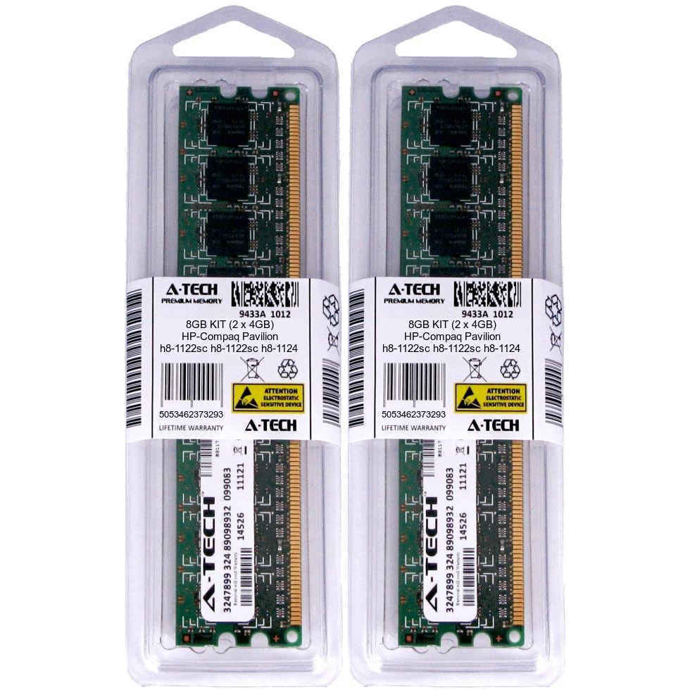 8GB KIT 2 x 4GB HP Compaq Pavilion h8-1122sc h8-1124 h8-1127c Ram Memory