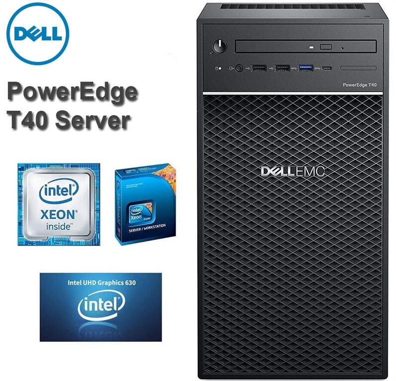 Dell PowerEdge T40 Server Intel Xeon E-2224G 4.7GHz 16GB DDR4 2TB 7.2KRPM
