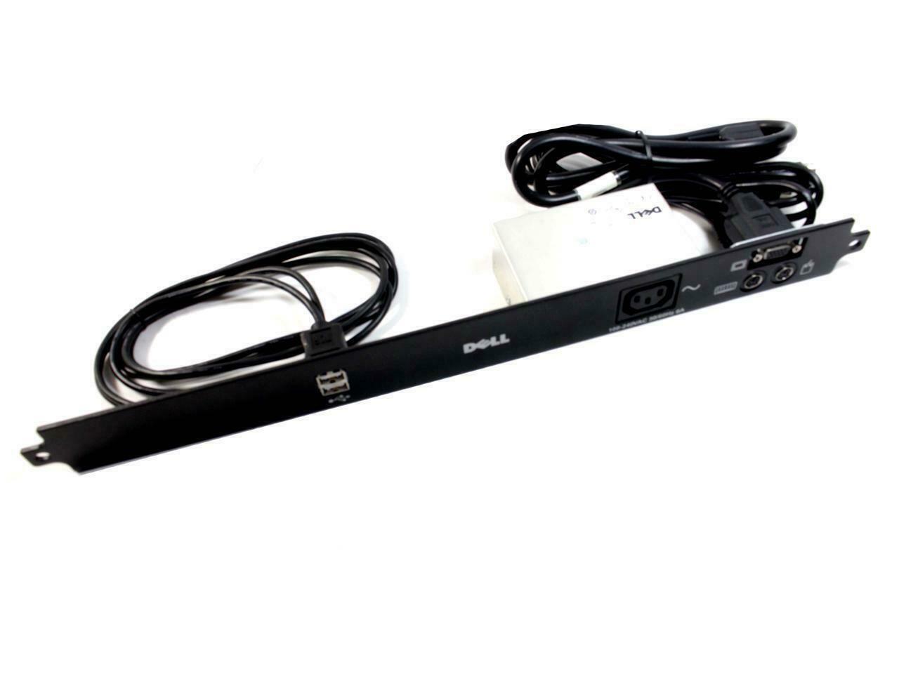 New Genuine Dell PS/2 KVM USB Front Access Panel Assembly Kit Black Cable PF390