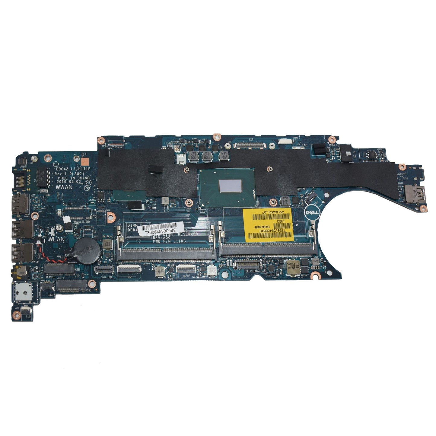 Dell Latitude 5401 Motherboard i5-9300H 2.4GHz Quad-Core UMA LA-H171P 1N8Y9