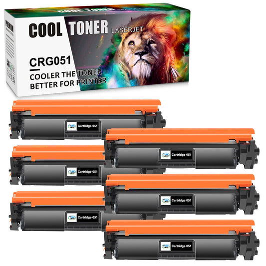 6 Pack CRG-051 Toner Cartridge For Canon ImageCLASS MF267dw MF269dw Printer