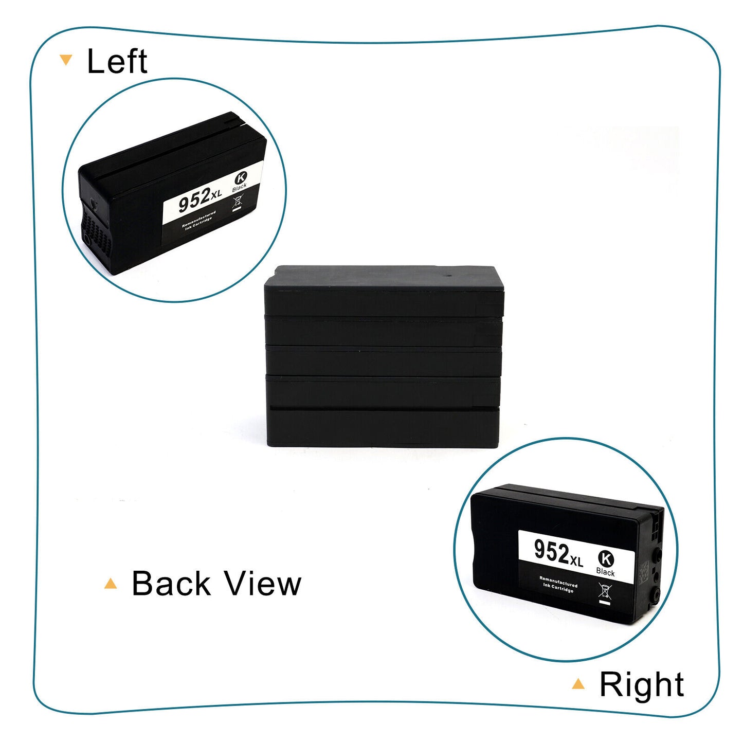 4-Pack 952XL 952 XL Ink Cartridges for HP OfficeJet Pro 8210 7740 8210 8715