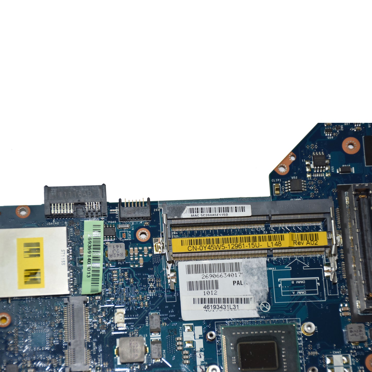 Dell Latitude E6320 Motherboard i7-2620M 2.7GHz QM67 Chipset LA-6611P Y45W5
