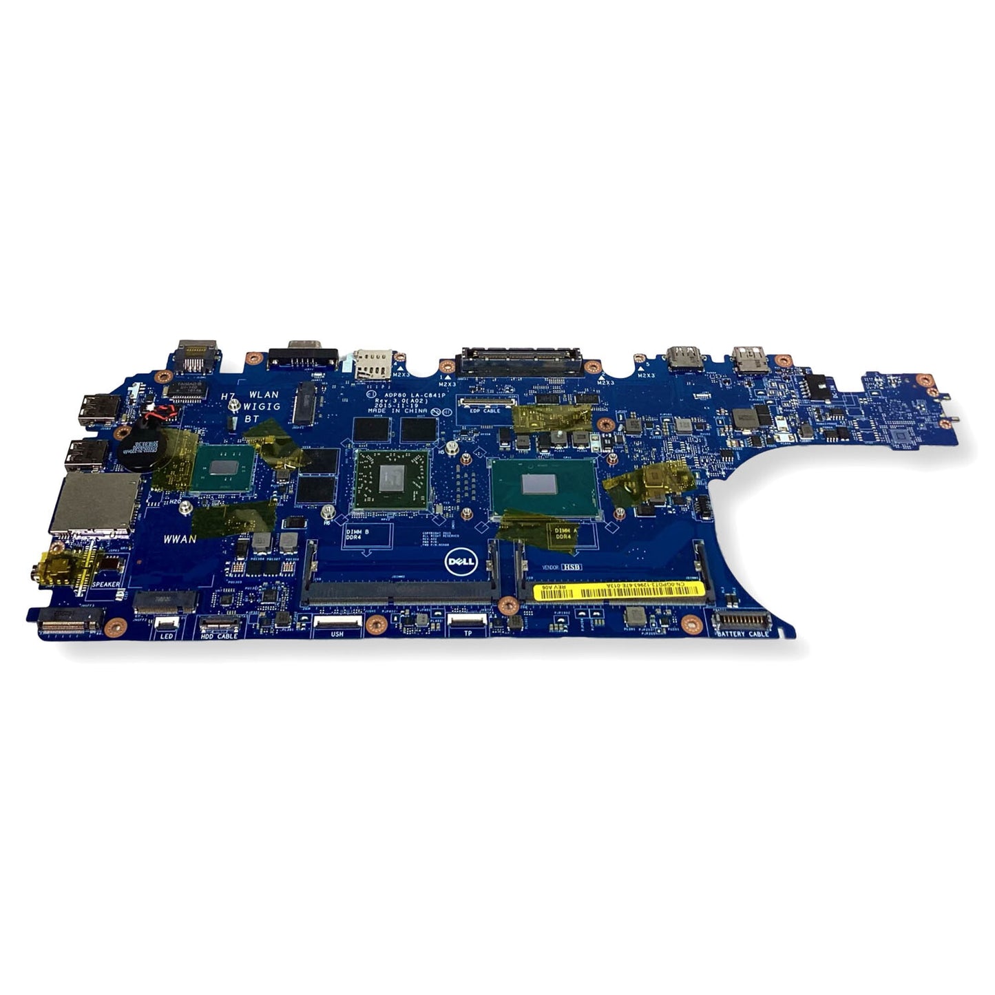 Dell Laptop Precision 3510 CN-0GPDT3 LA-C841P with i5-6300HQ CPU Motherboard