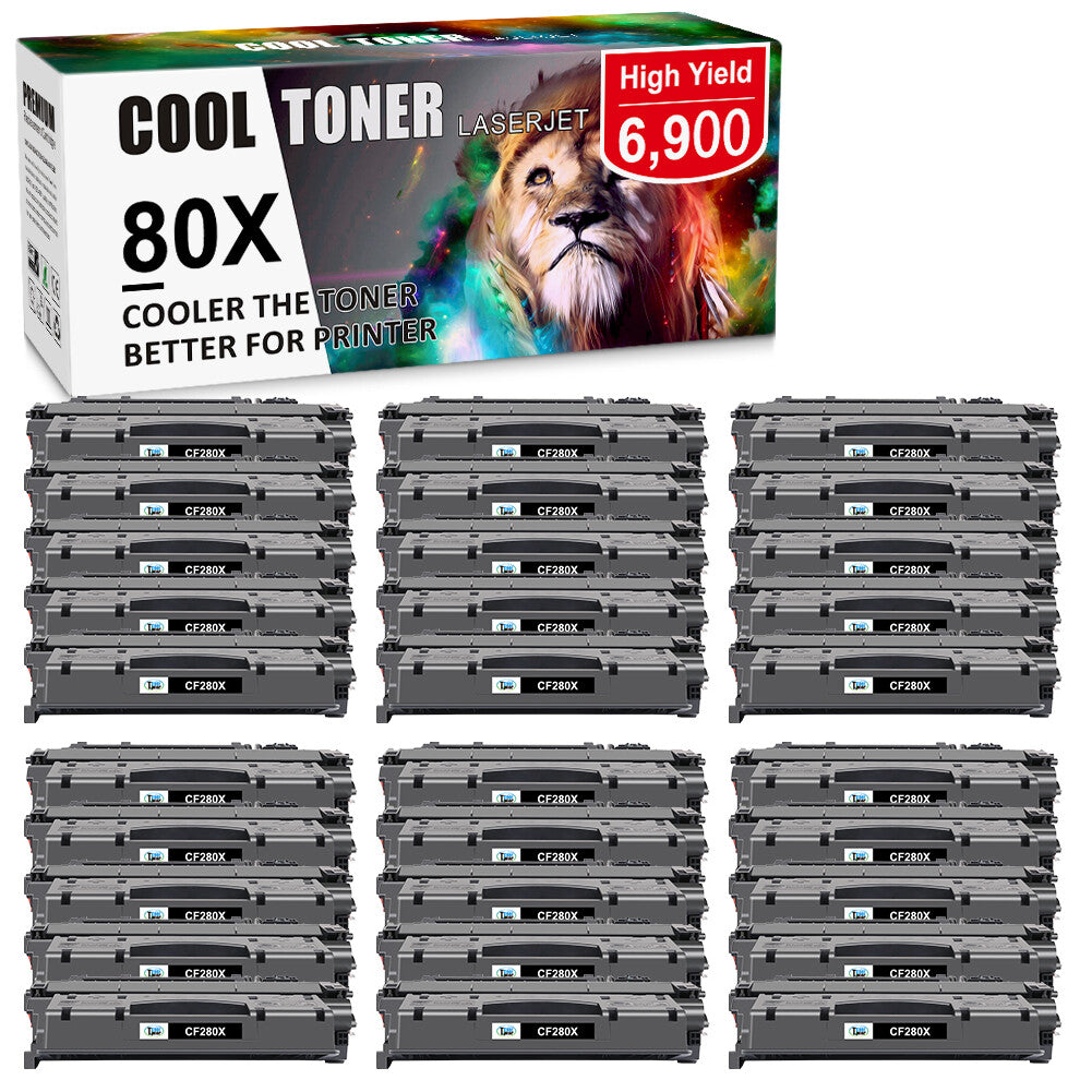 30PK Black CF280X 80X Toner For HP LaserJet Pro 400 M401dn M401dw M401dne M425dn