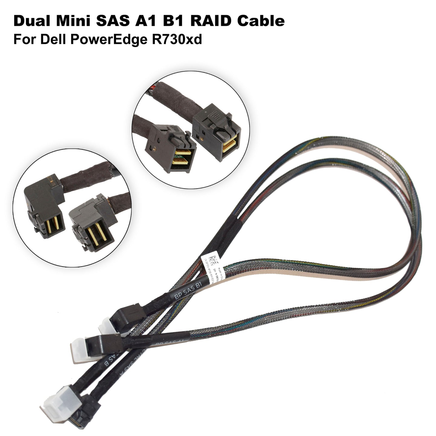 Dell PowerEdge R730xd 24 Bay Dual Mini SAS A1 B1 RAID Cable 8T05V (NOT FOR HOME PC)
