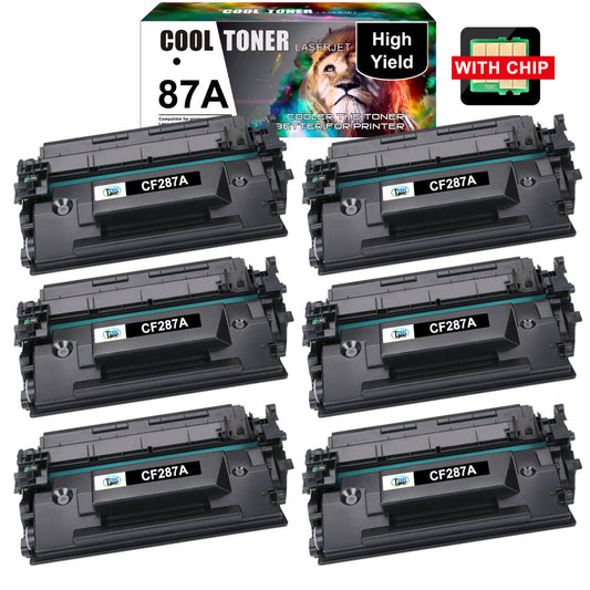 6 Pack CF287A 87A Toner Compatible With HP Enterprise M506dn M506n M506x M506dh