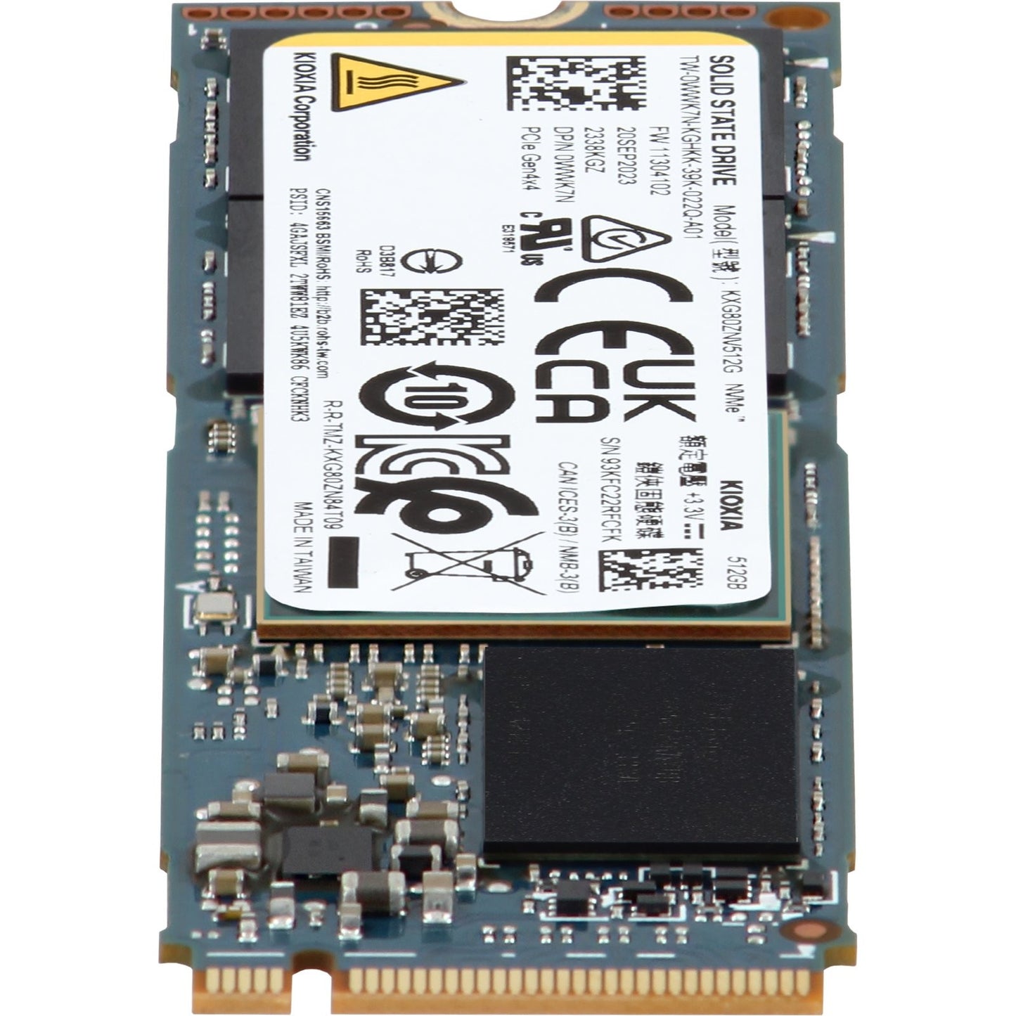 Dell Kioxia 512GB PCIe Gen4 NVMe Class 40 TLC 2280 M.2 SSD XG8 (WWK7N)