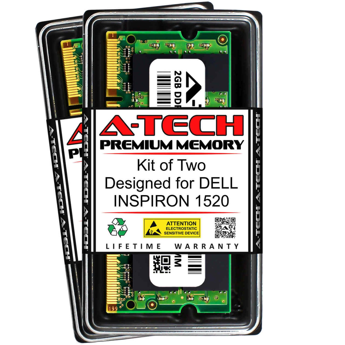 4GB 2x 2GB PC2-5300 DDR2 667 MHz Memory RAM for DELL INSPIRON 1520