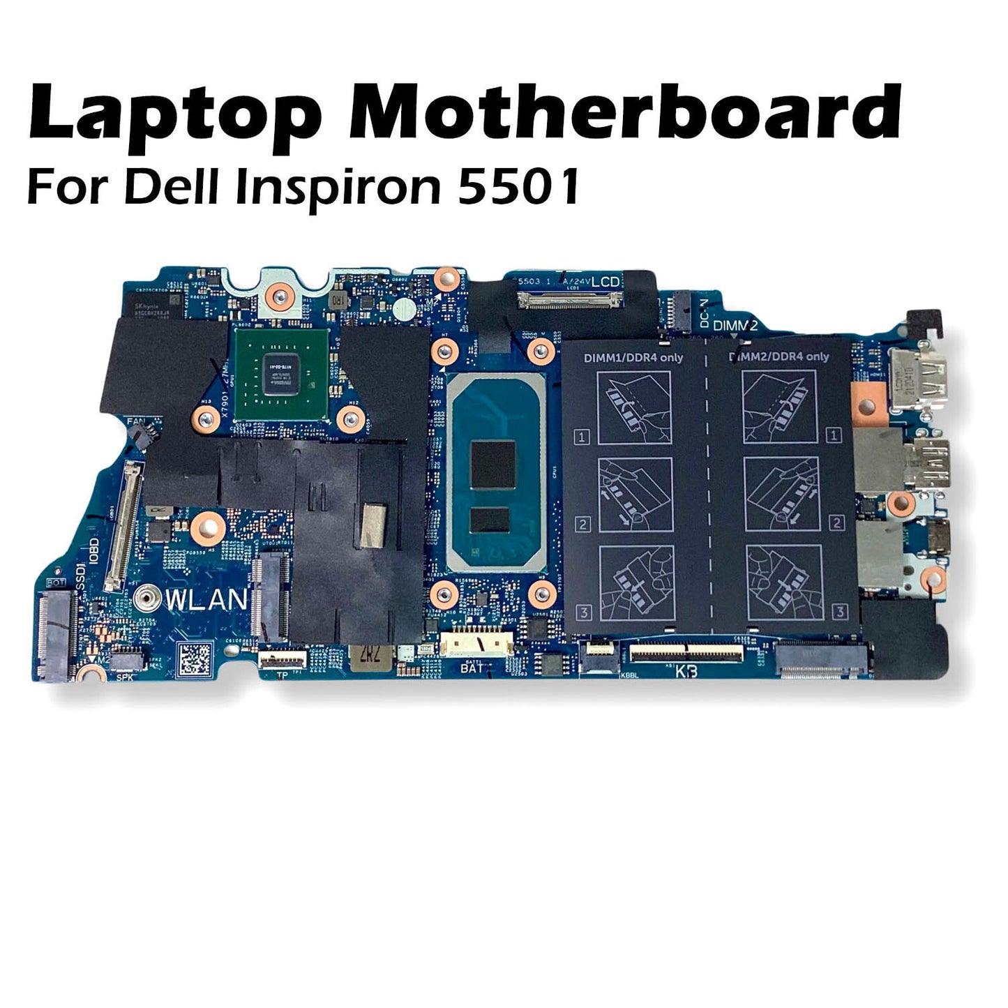 Dell Inspiron 5501 Motherboard i7-1065G7 1.3GHz Quad Core Nvidia Graphics 85C41
