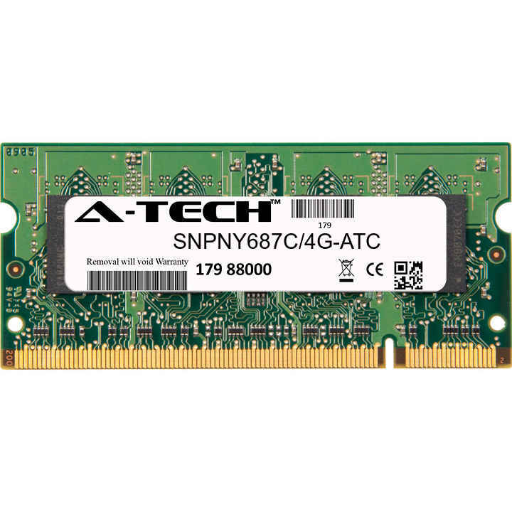 4GB DDR2 PC2-6400 800MHz SODIMM (Dell SNPNY687C/4G Equivalent) Memory RAM