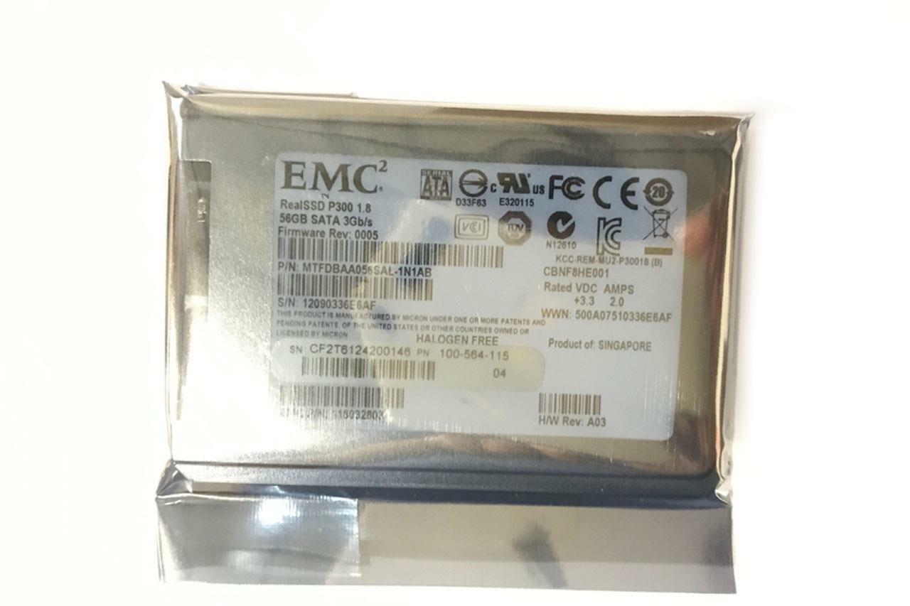 EMC RealSSD P300 1.8 56GB SATA 3GB/S 118032803 MTFDBAA056SAL-1N1AB 100-564-115