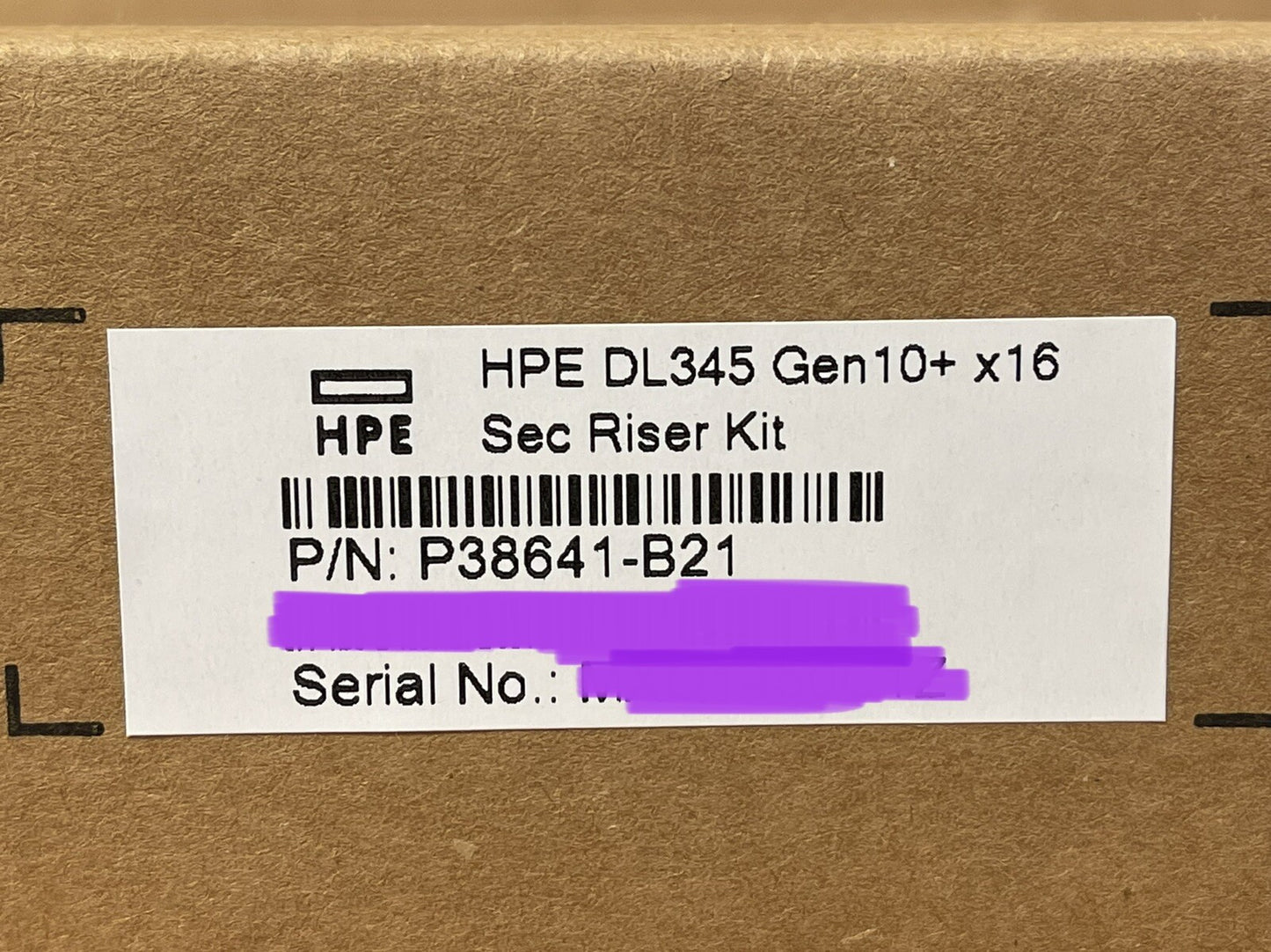 HPE ProLiant DL345 Gen10 Plus x16 Secondary Riser Kit "Secondary Riser 2" FHFL