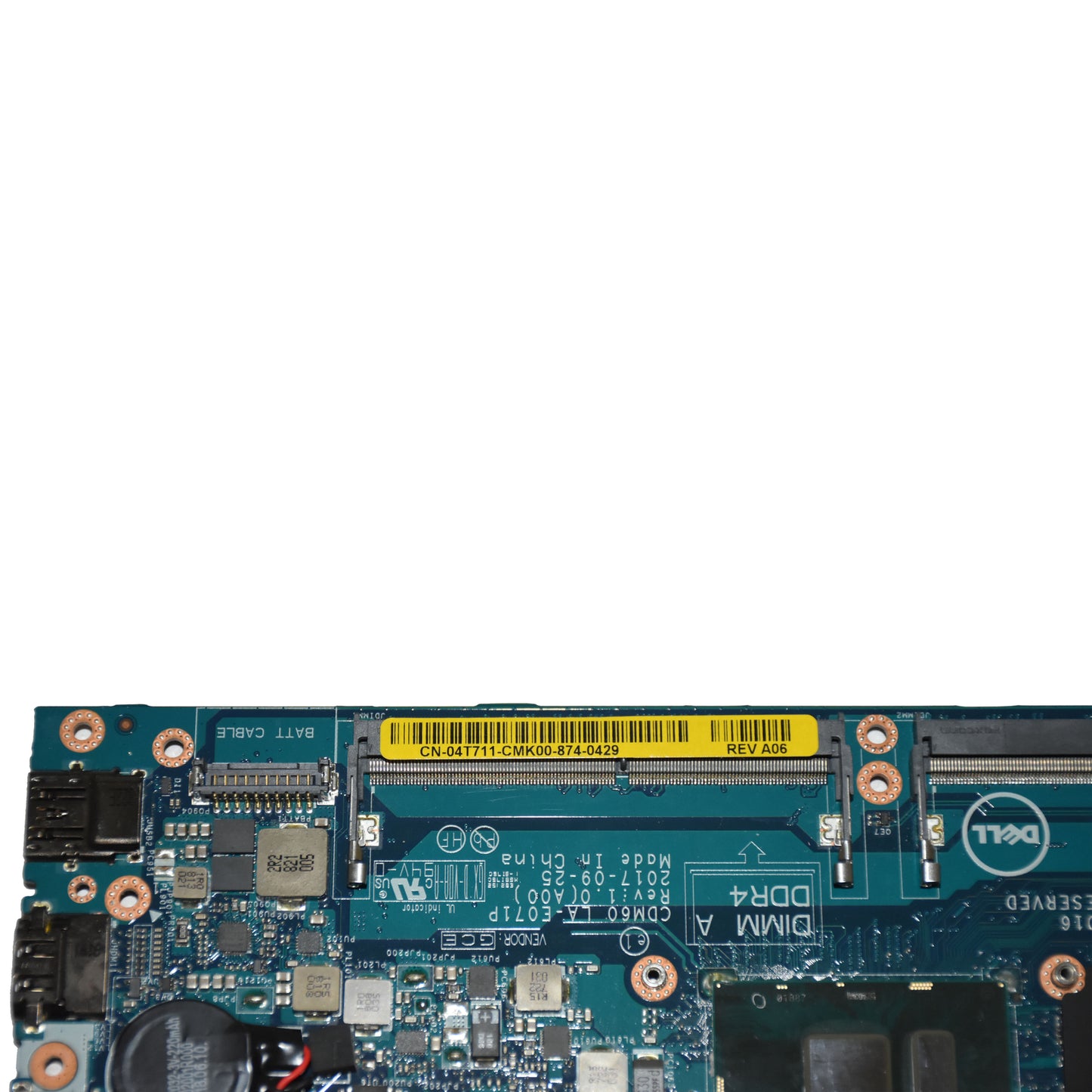 Dell Latitude 5280 i5-7300U 2.6GHz DDR4 Laptop Motherboard LA-E071P 4T711