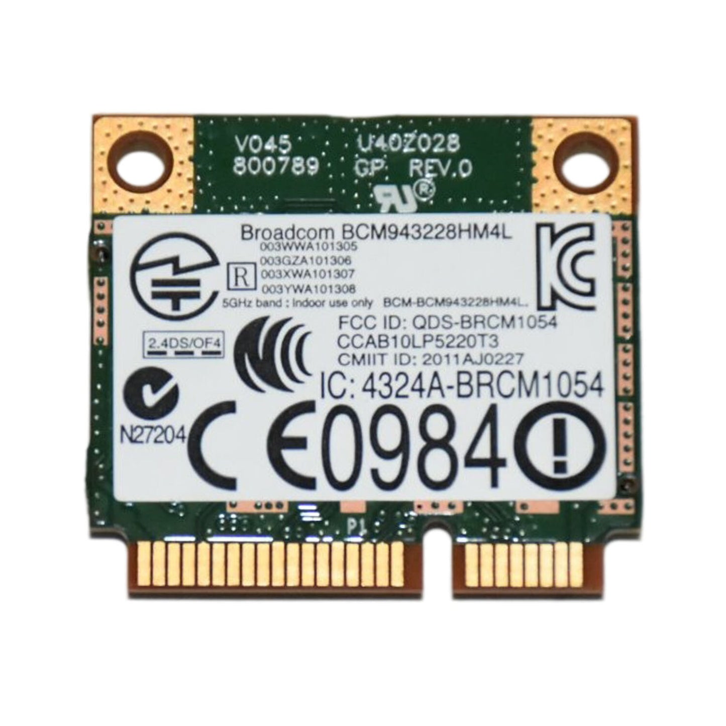 Lot X10 Dell E6520 E6420 E5520 Dual Band WIRELESS WIFI CARD BCM943228HM4L 1JKGC