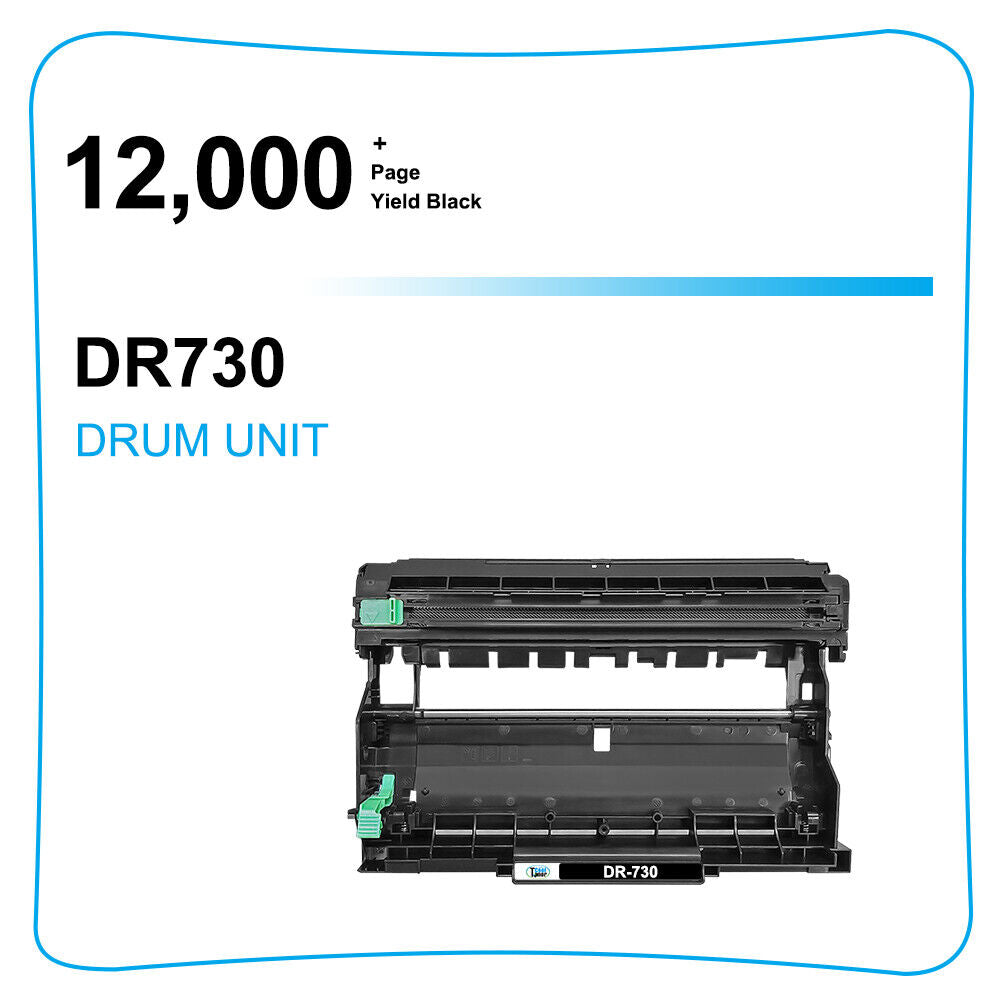 2-Pack DR730 Drum Compatible With Brother DR760 MFC-L2710DW HL-L2350DW L2395DW