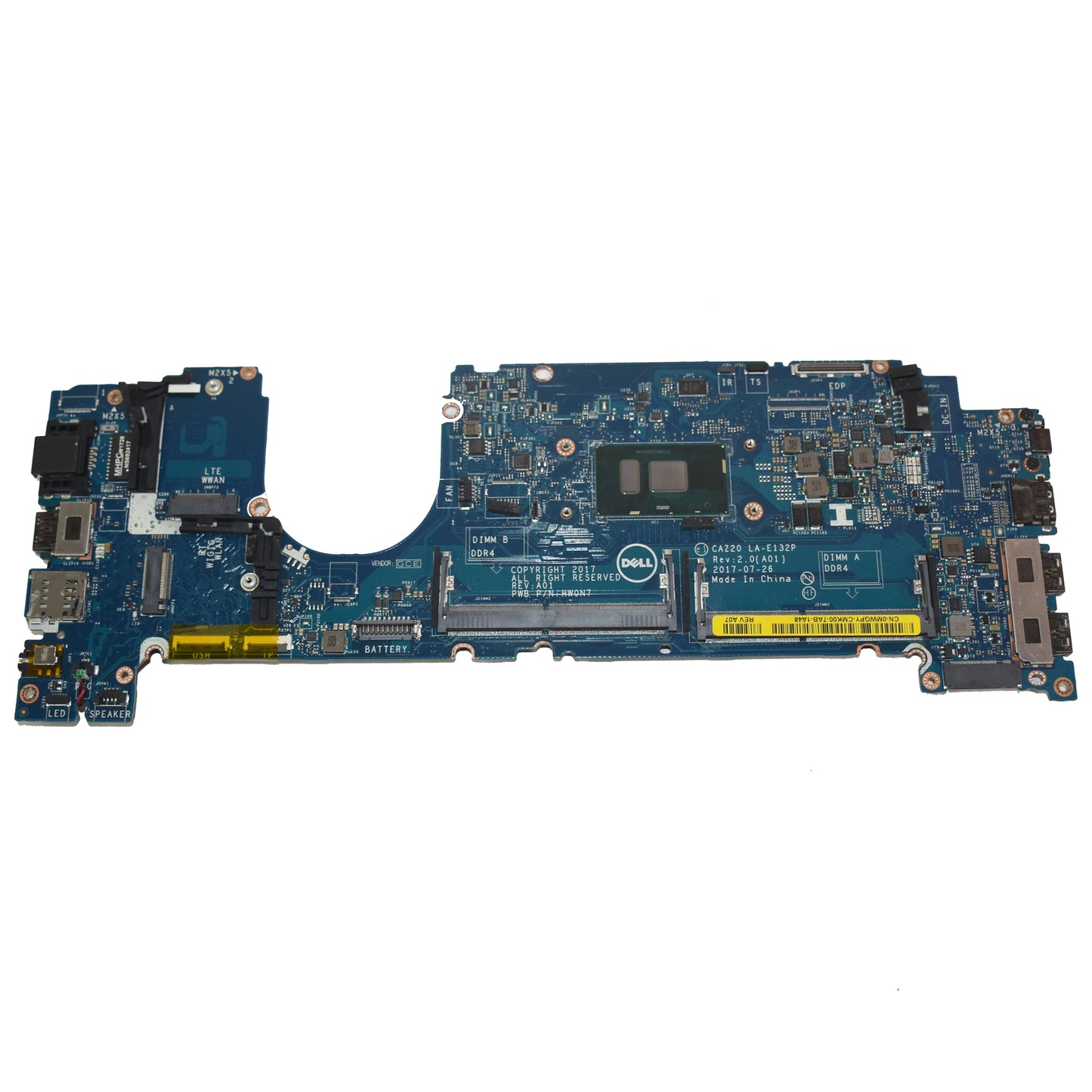 Dell Latitude 7480 Intel Core i5-7300U 2.6GHz DDR4 Motherboard LA-E132P MWGPY