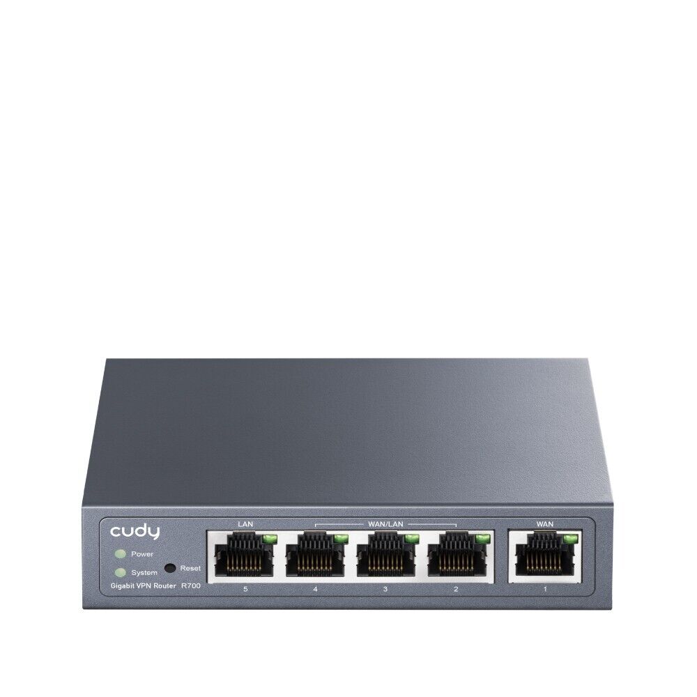 Cudy R700 | 5-Port 1000Mbps Gigabit Multi-WAN VPN Router | 3 Config WAN/LANs