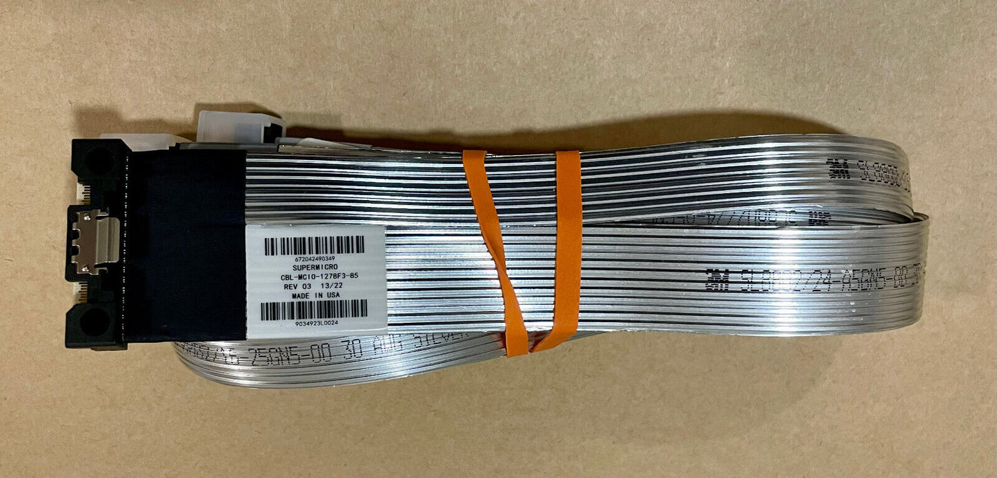 Supermicro CBL-MCIO-1278F3-85 MCIO X16,124p to 2 SlimSAS X8,78/78cm, FFC, 30AWG (NOT FOR HOME PC)
