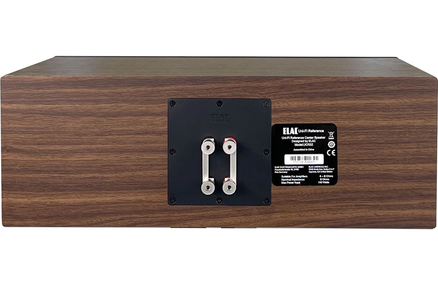 Elac UCR52-BK 5 1/4? Uni-Fi Reference Center Speaker - Black with Walnut