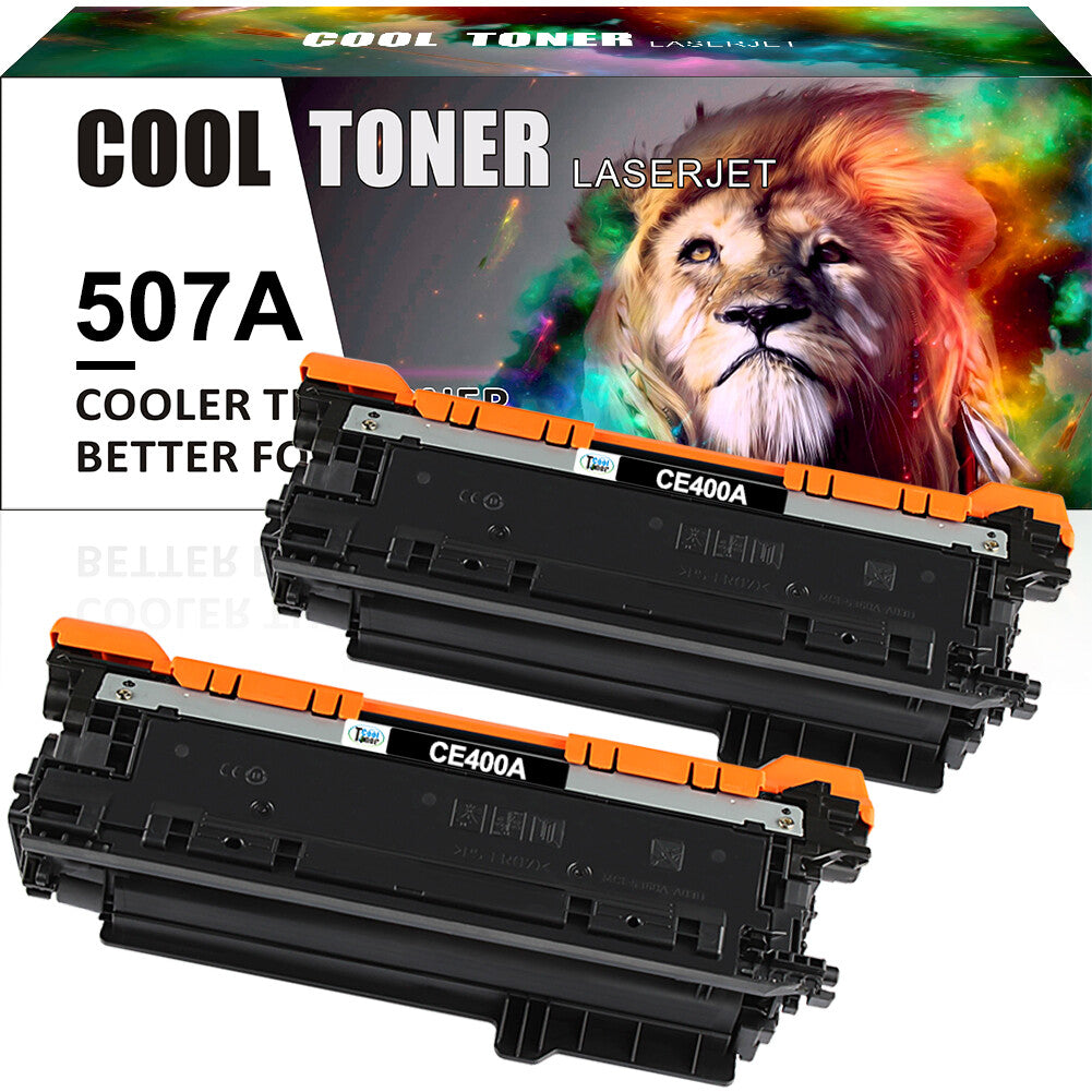 2x CE400A Black Toner Compatible With HP 507A LaserJet 500 Color M551dn M570dw