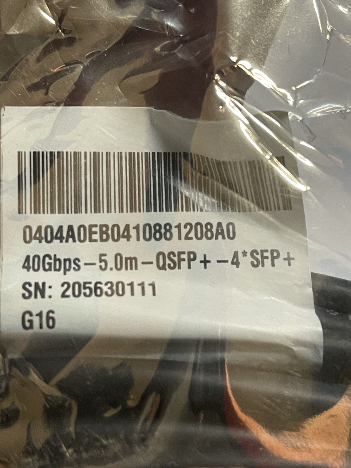 HP HPE FlexNetwork X240 40G QSFP+ to 4x 10G SFP+ 5M Splitter Cable JG331A 4X10G