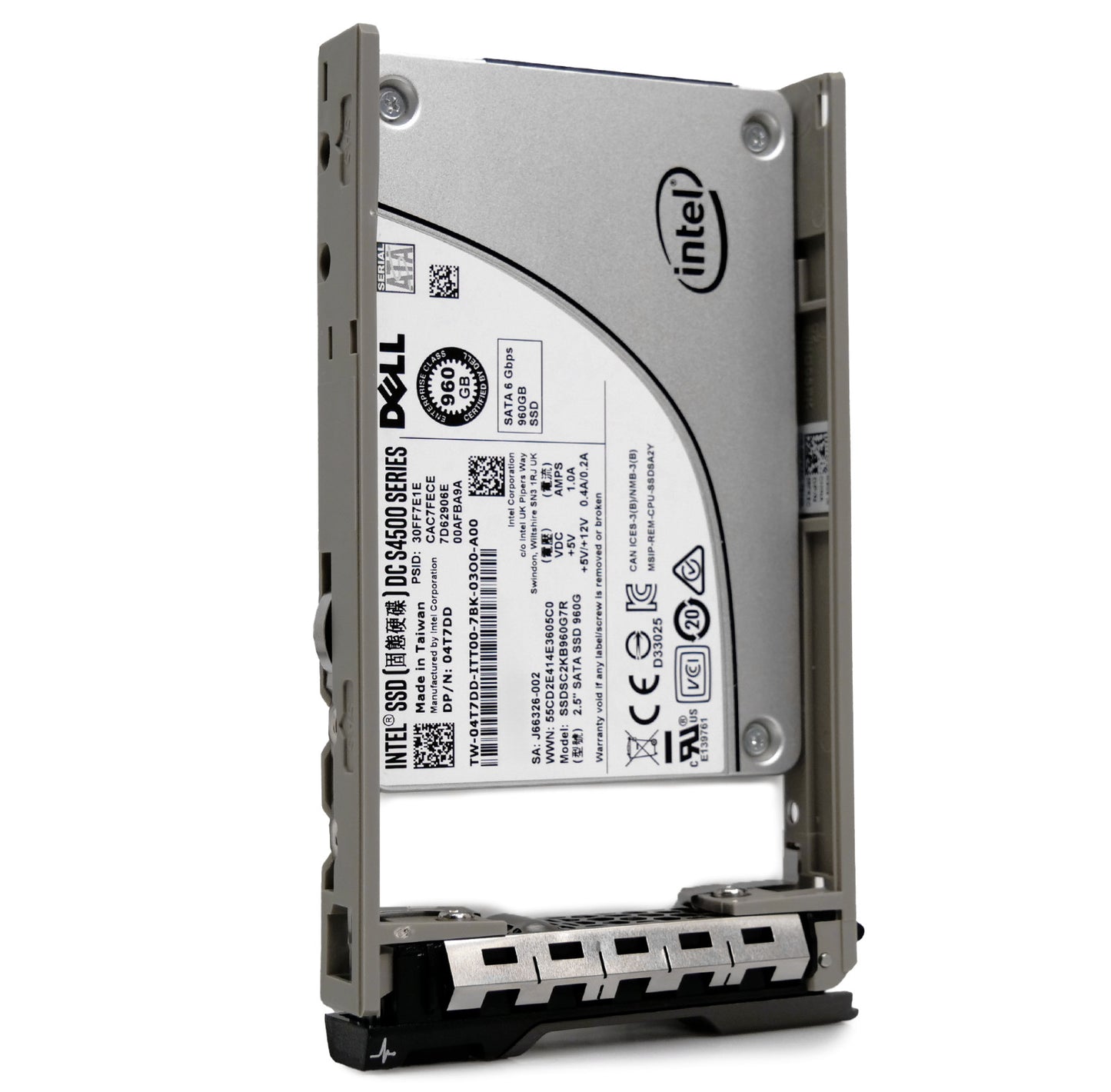 Dell 04T7DD DC S4500 960GB SATA 6Gb/s 2.5" Enterprise SSD w/G13 Tray
