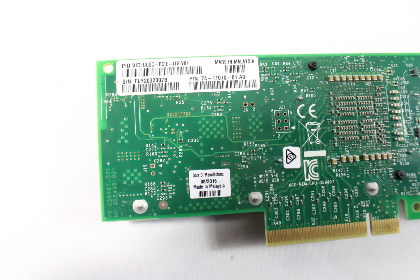 Cisco UCSC-PCIE-ITG X540-T2 10GBase-T PCI-e 2x RJ-45 Network Adapter 74-11070-01
