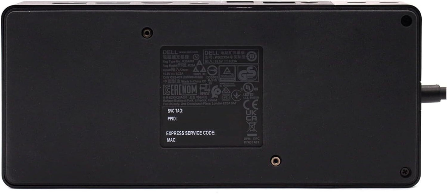 Dell Thunderbolt WD22TB4 / K20A Thunderbolt 4 USB-C Docking Staion MT6V9 180w AC
