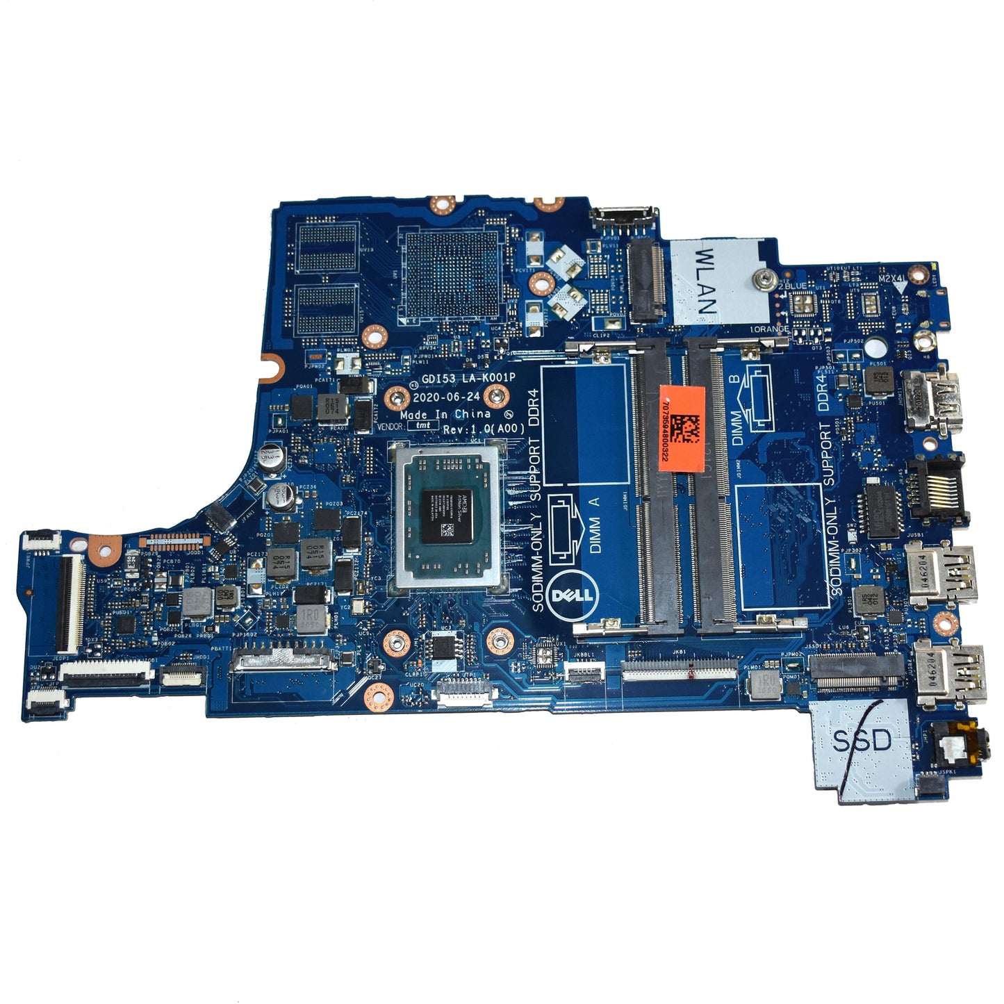 Dell Inspiron 3505 Motherboard AMD Athlon Silver 3050U Dual Core LA-K001P P92W5