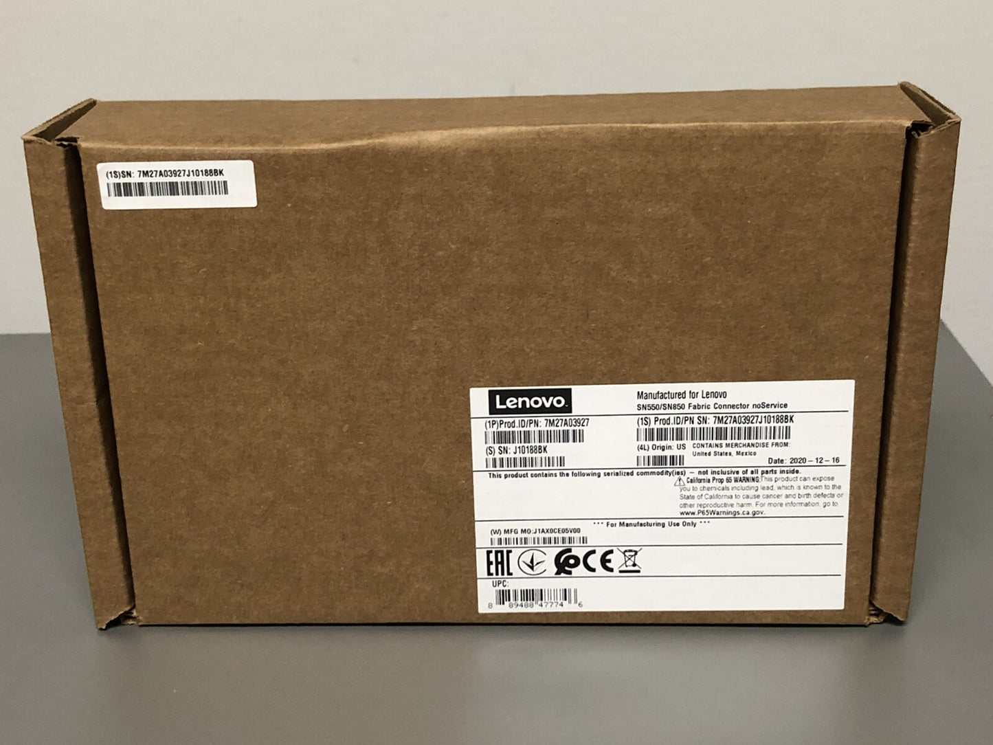 Lenovo ThinkSystem SN550 SN850 x880 Server Fabric Connector Enables LOM 4x 10GE
