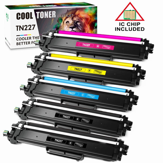 5PK Compatible for Brother TN227 Toner TN223 MFC-L3770CDW HL-L3270CDW HL-L3210CW