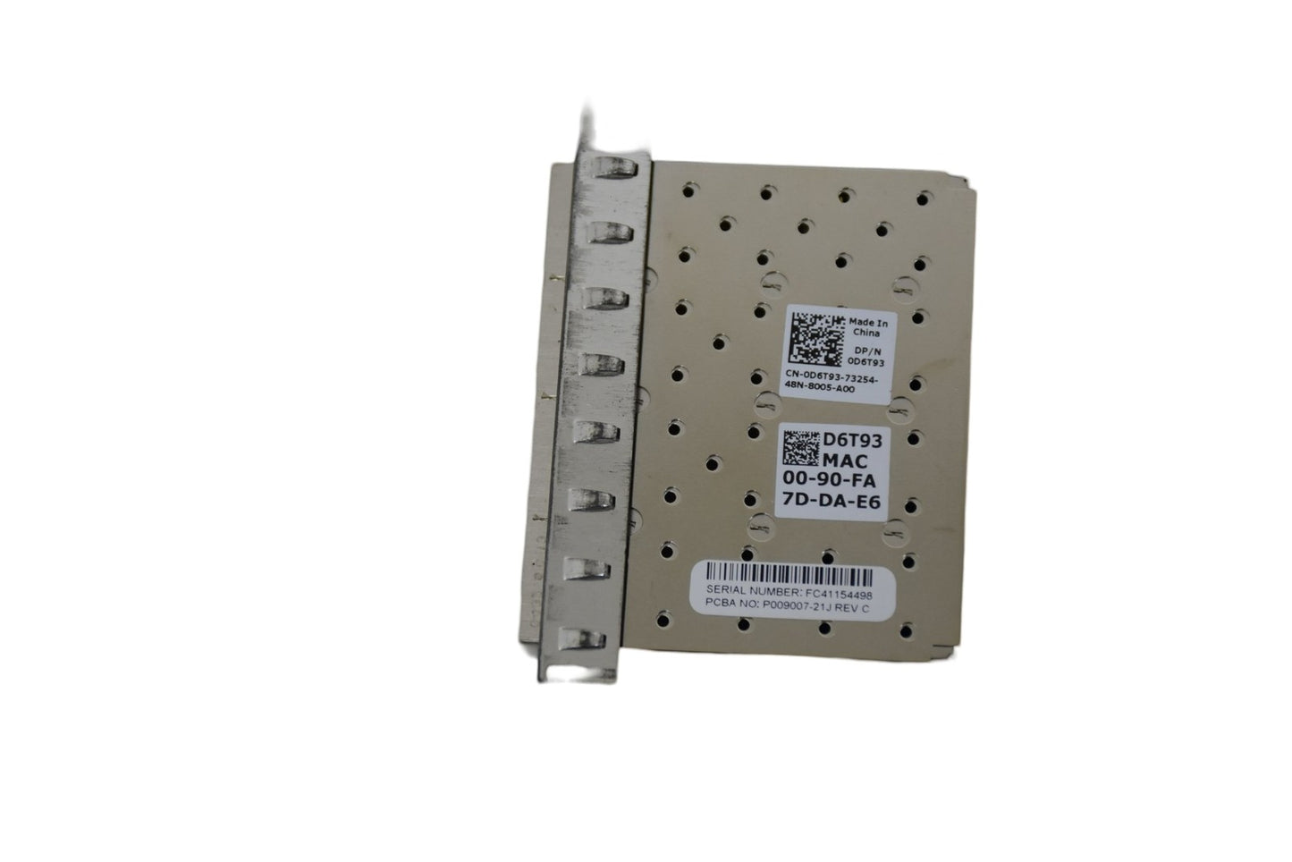 Dell Emulex OneConnect Quad-Port 10Gbps SFP RNDC Network Daughter Card D6T93