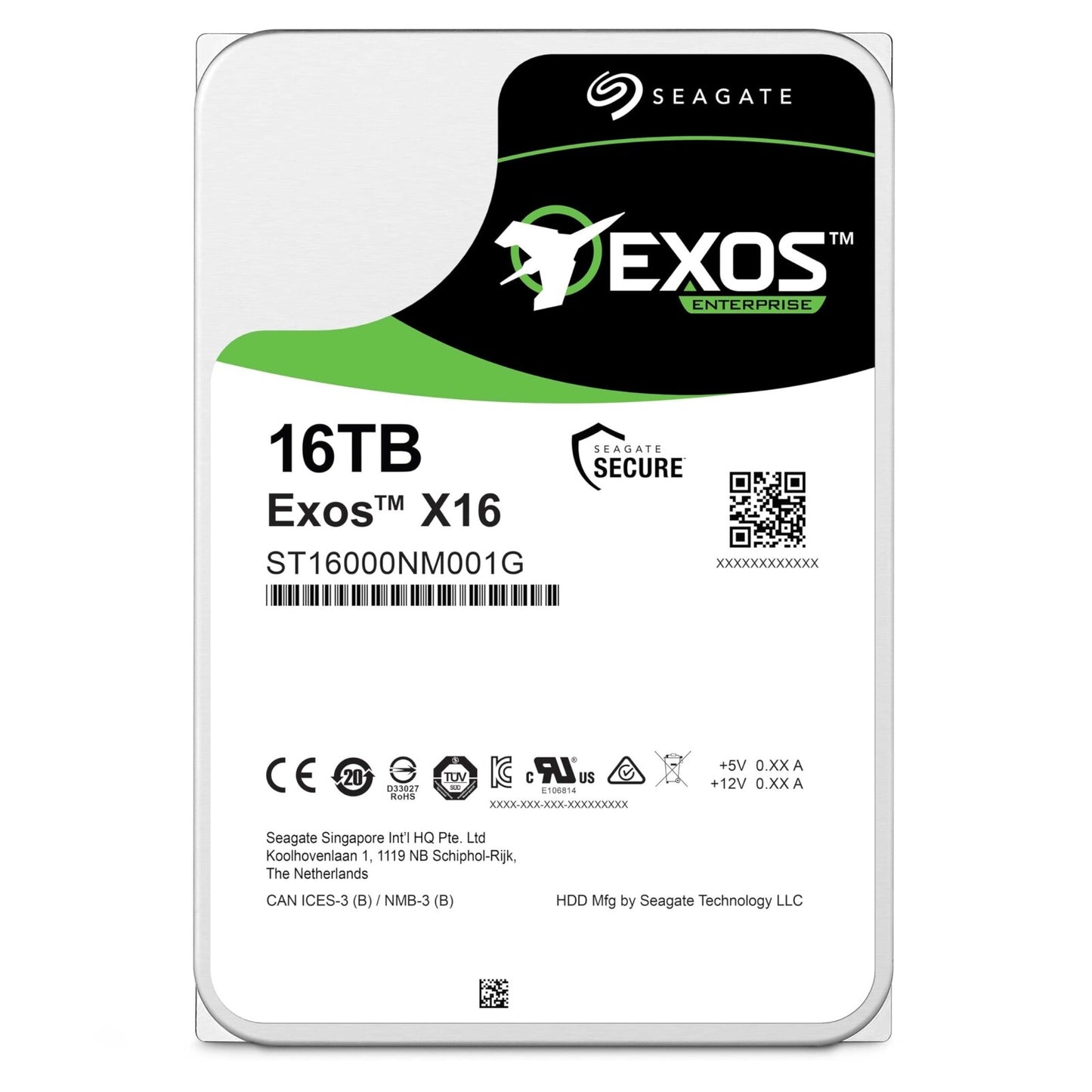 ST16000NM001G SEAGATE EXOS 16TB X16 512e 6Gb 3.5 SATA ENTERPRISE HARD DRIVE NEW