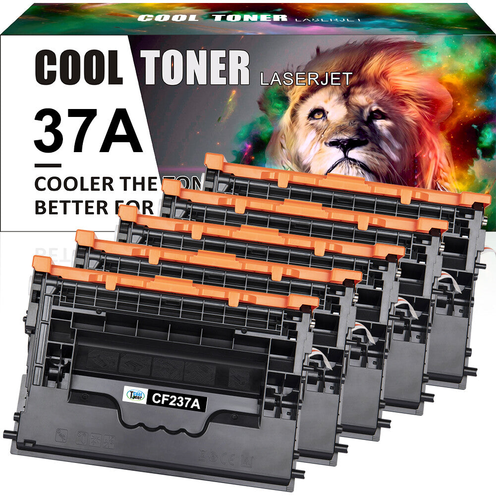 5PK CF237A Toner Compatible With HP 37A LaserJet Enterprise M607dn M608dn M608n