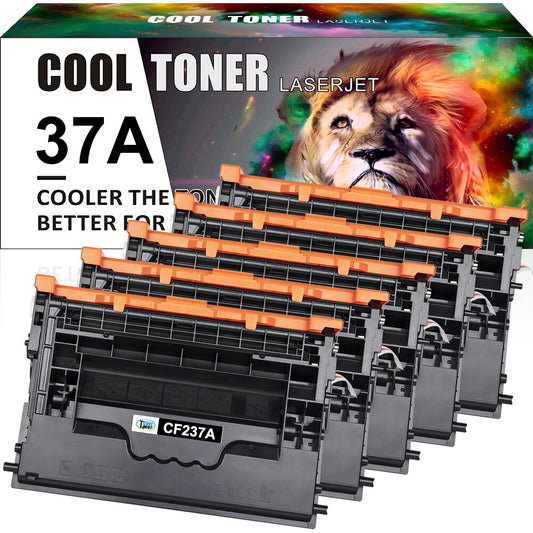 5PK CF237A Toner Compatible With HP 37A LaserJet Enterprise M607dn M608dn M608n