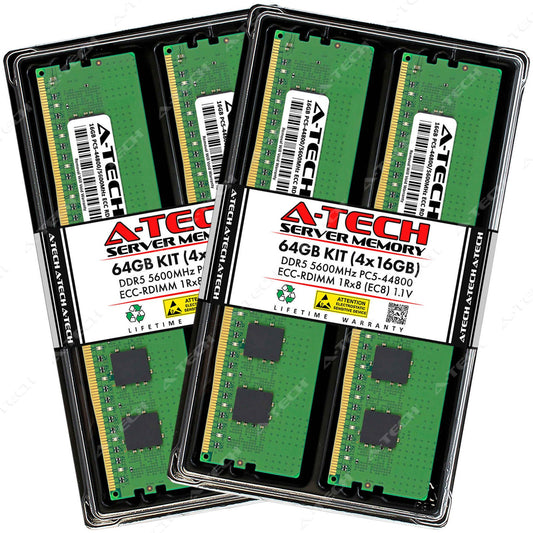 64GB 4x16GB PC5-5600 EC8 RDIMM Supermicro 8126GS-TNMR Memory RAM