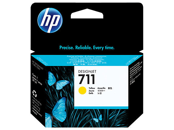 HP 711 29-ml Yellow DesignJet Ink Cartridge, CZ132A