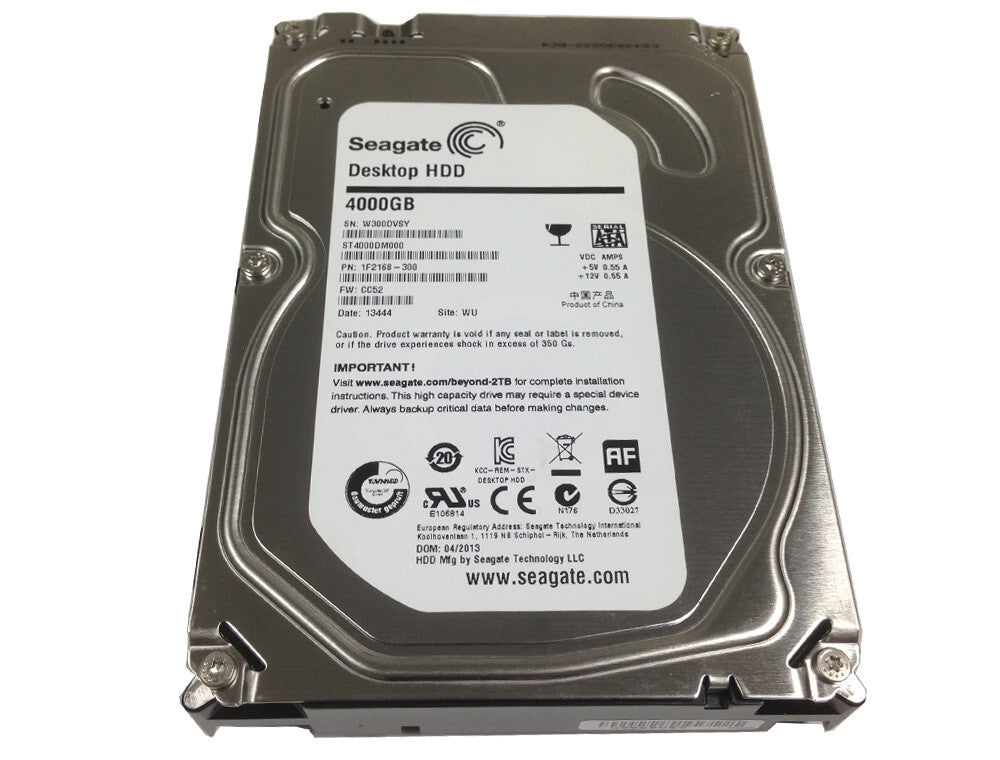 Seagate ST4000DM000 4TB 5900RPM 64MB Cache SATA 6.0Gb/s 3.5" Desktop Hard Drive