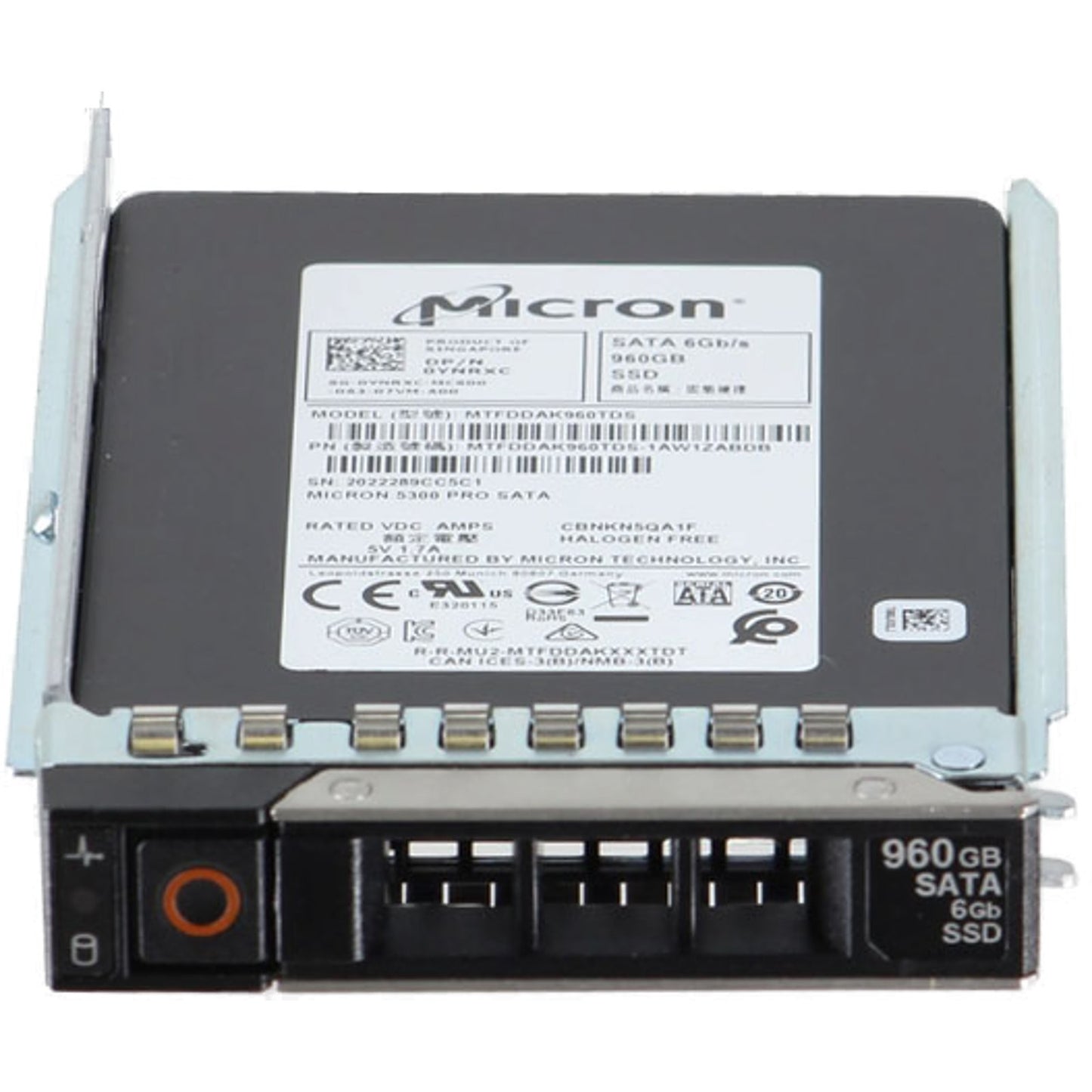 Dell 960GB 6Gbps SATA RI TLC 7mm 2.5 SSD 5300 Pro for Workstations (YNRXC)