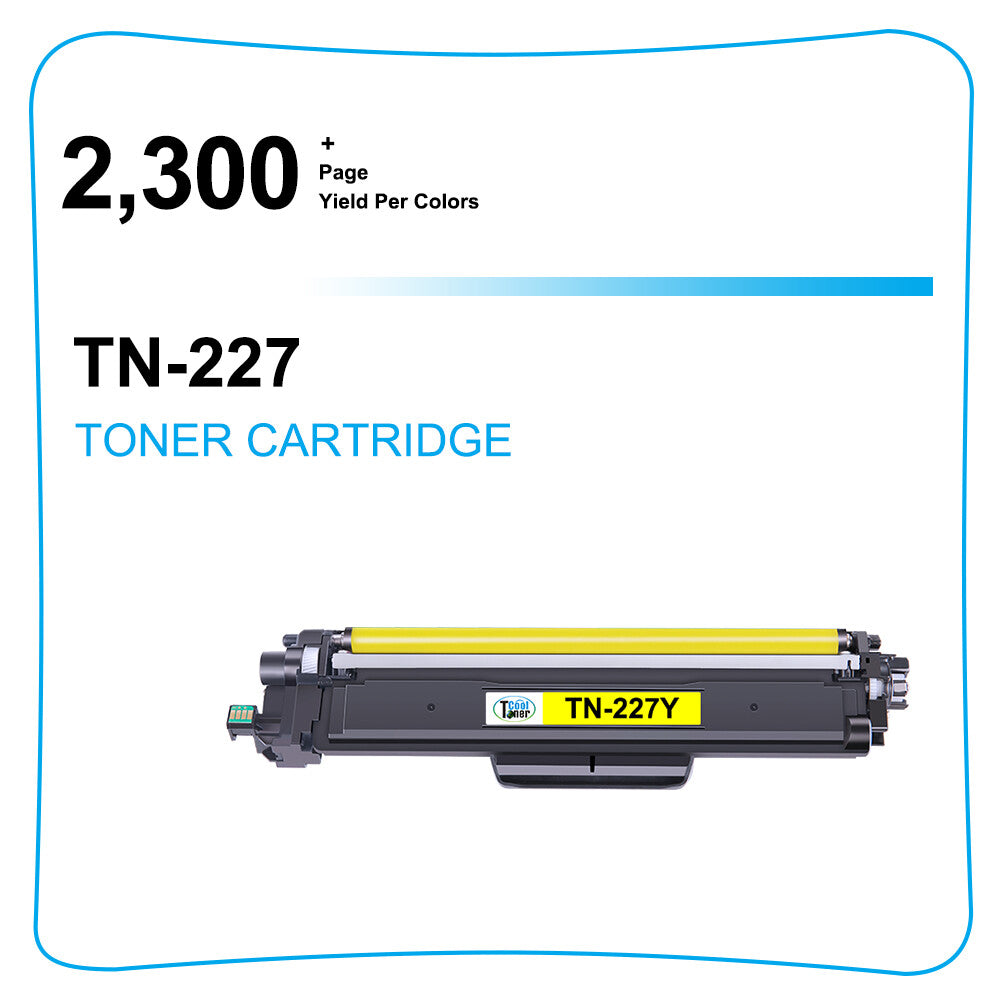 4x TN227 Yellow Toner Compatible With Brother HL-L3210CW HL-3230CDW HL-L3270CDW
