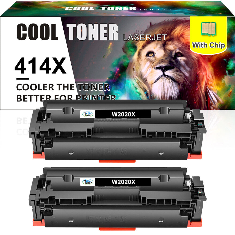 2 Toner With Chip Compatible with HP LaserJet Pro 414X W2020X MFP M479fdw M454dw