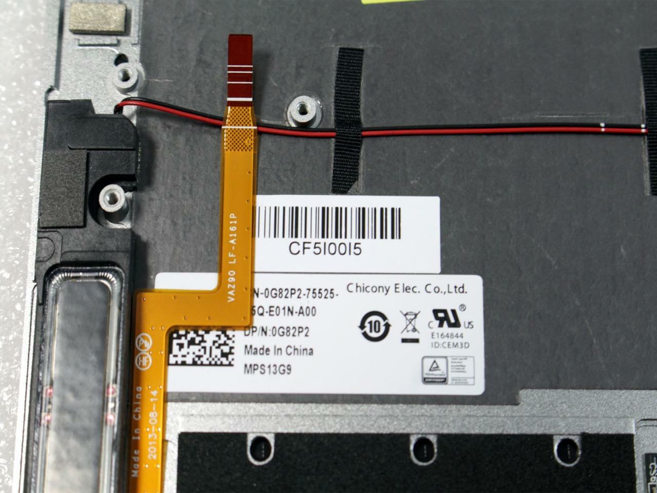 P5D8R Dell OEM XPS 11 9P33 Keyboard Palmrest Touchpad Assembly AM0Z6000A00 38DVD