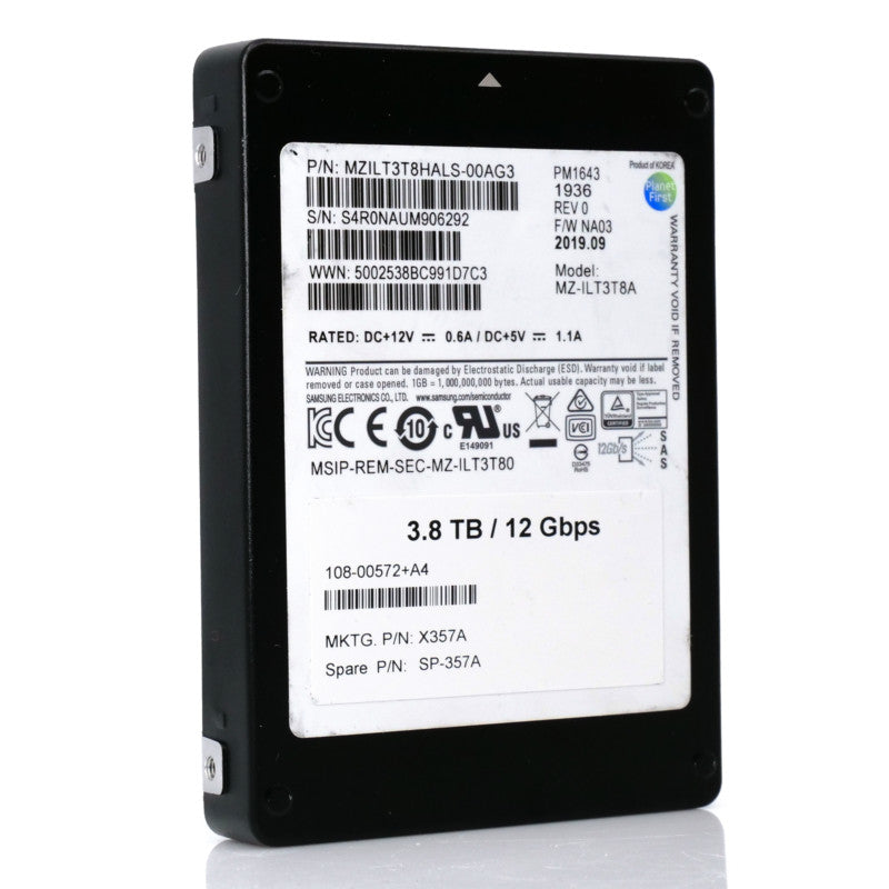 Samsung PM1643 3.84TB Enterprise SSD SAS 12Gb/s 2.5 (NOT FOR HOME PC)