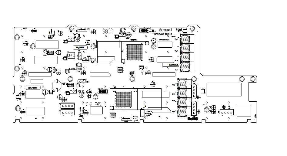 SuperMicro BPN-SAS3-847EL1 Backplane (NOT FOR HOME PC)