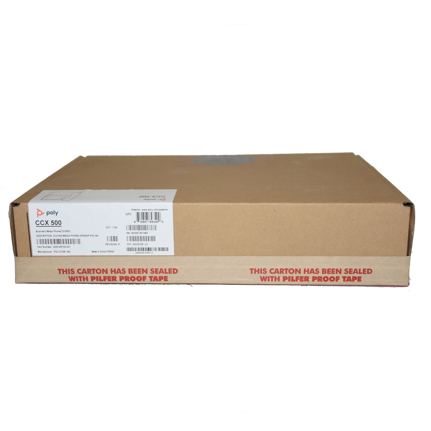 Polycom CCX 500 5-inch Touchscreen 720x1280 Business VoIP Phone 2200-49720-001