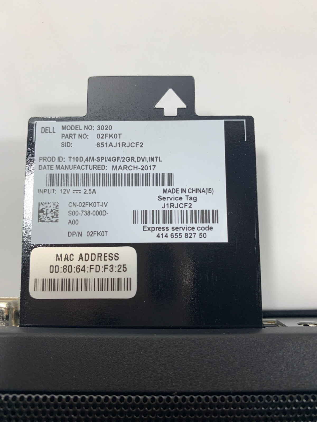 Thin Client Tx0D - 3020 MARVEL 88AP2128-B1 1.20 GHz 2 GB DDR3 SDRAM 4 GB 2FK0T