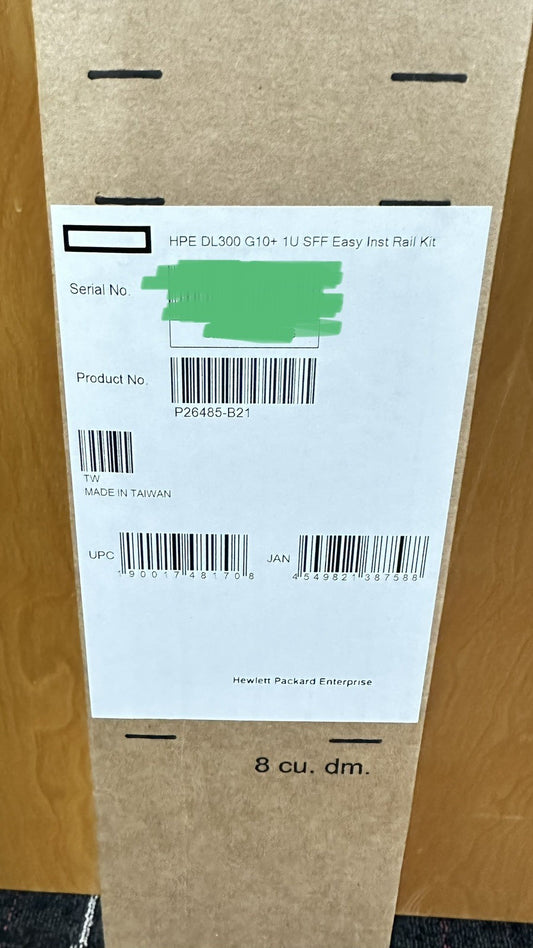 HPE DL3XX Gen10 Plus and V2 1U SFF Easy Install Rail Kit P26485-B21FS Rails