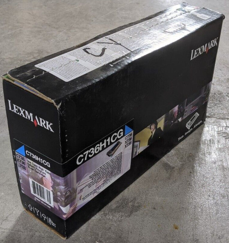 Genuine Lexmark C736H1CG Cyan High Yield Return Program Toner 10K Page NEW