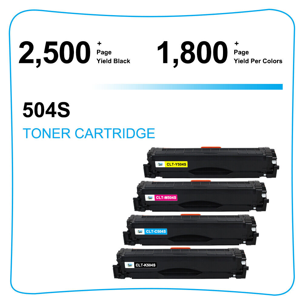 6x Color Toner Cartridge For Samsung Xpress CLT-K504S SL-C1810W C1860FW CLX-4195
